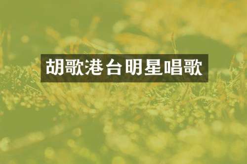 胡歌港台明星唱歌