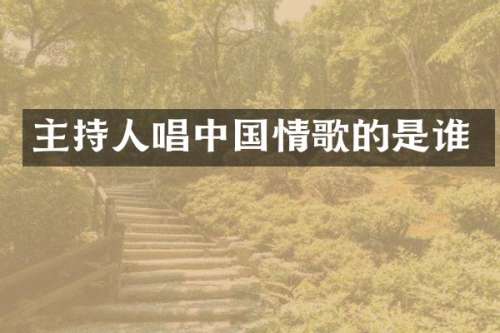 主持人唱中国情歌的是谁