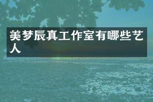 美梦辰真工作室有哪些艺人