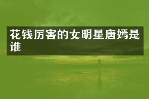 花钱厉害的女明星唐嫣是谁