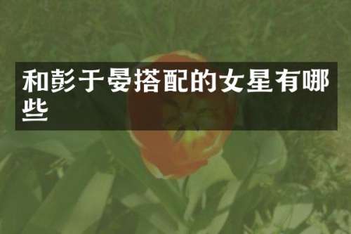 和彭于晏搭配的女星有哪些