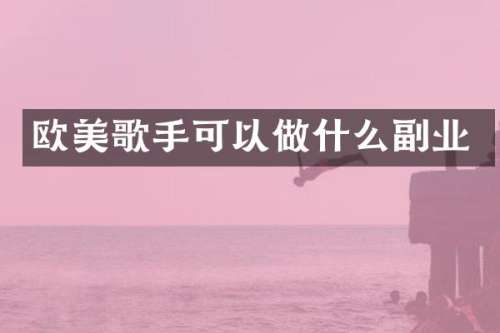 欧美歌手可以做什么副业