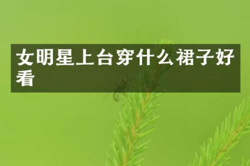 女明星上台穿什么裙子好看