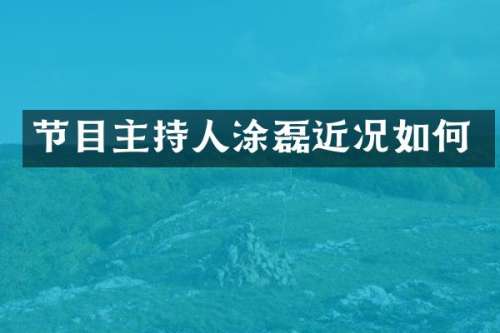 节目主持人涂磊近况如何