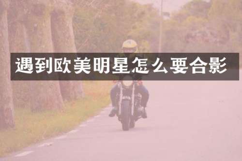 遇到欧美明星怎么要合影