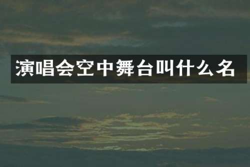 演唱会空中舞台叫什么名