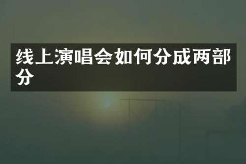 线上演唱会如何分成两部分