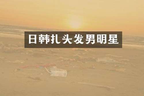 日韩扎头发男明星