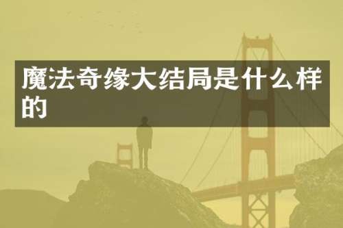 魔法奇缘大结局是什么样的