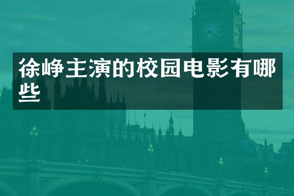 徐峥主演的校园电影有哪些