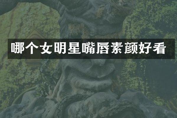 哪个女明星嘴唇素颜好看