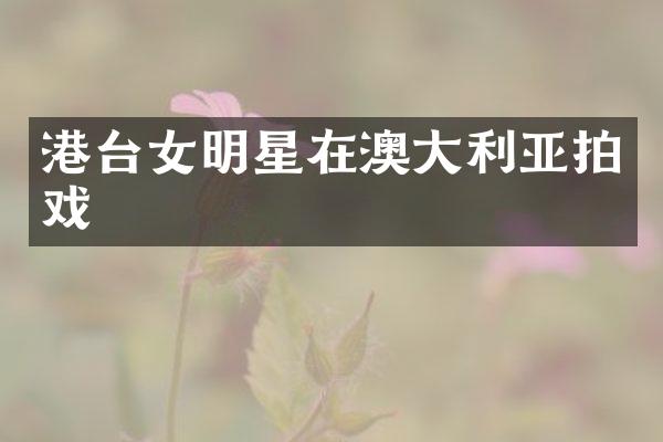 港台女明星在澳大利亚拍戏