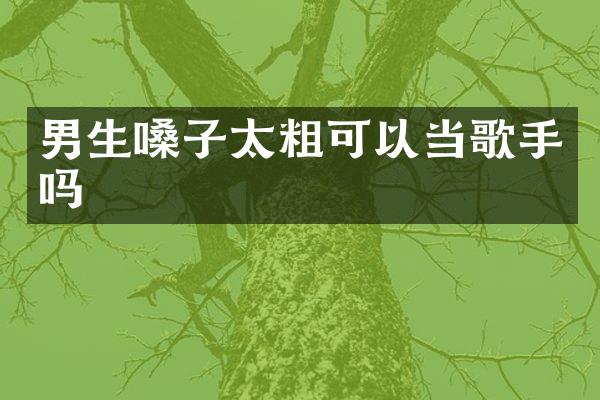 男生嗓子太粗可以当歌手吗