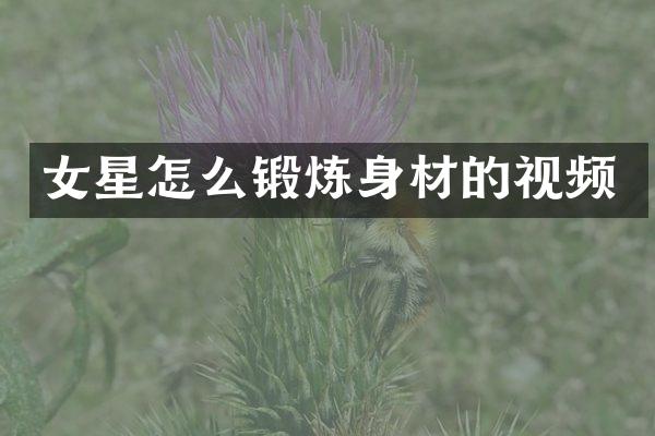 女星怎么锻炼身材的视频