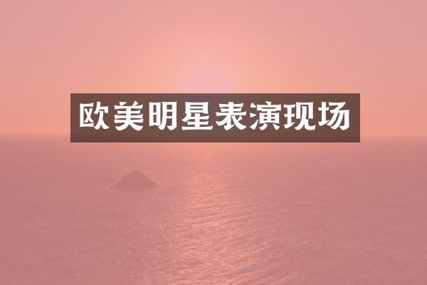 欧美明星表演现场