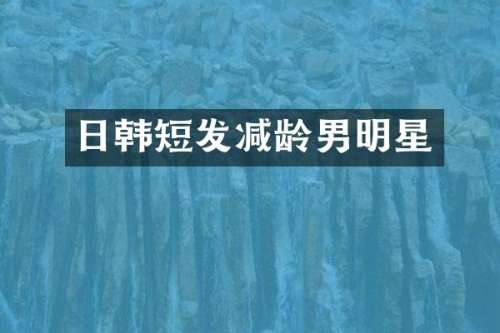 日韩短发减龄男明星
