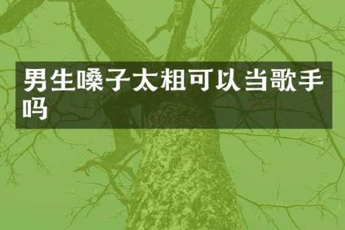 男生嗓子太粗可以当歌手吗