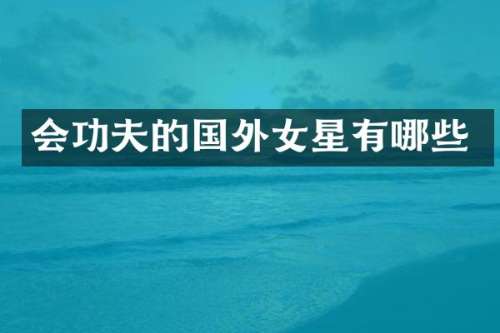 会功夫的国外女星有哪些