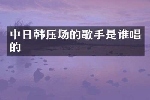 中日韩压场的歌手是谁唱的