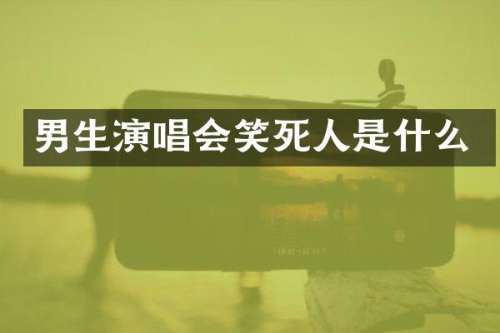 男生演唱会笑死人是什么