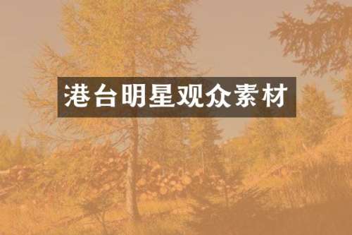 港台明星观众素材