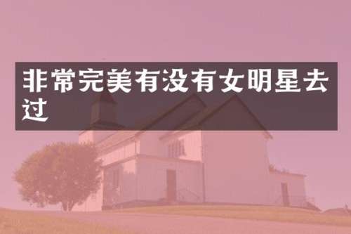 非常完美有没有女明星去过