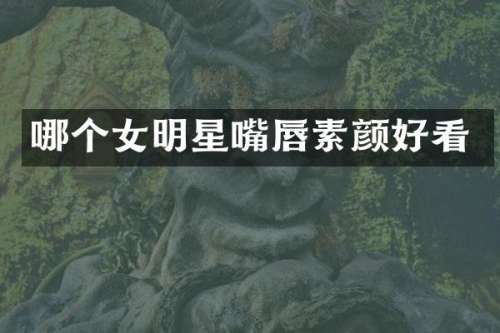 哪个女明星嘴唇素颜好看