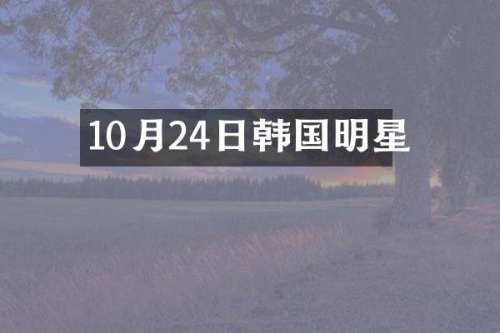 10月24日韩国明星