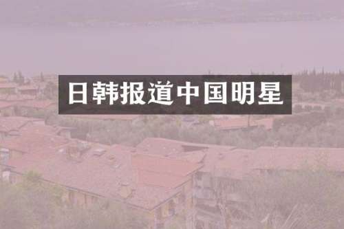 日韩报道中国明星