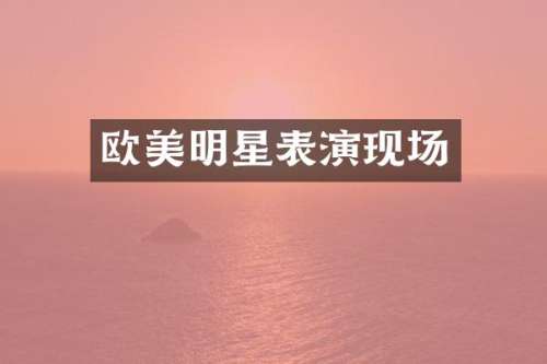 欧美明星表演现场