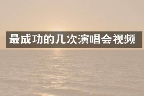 最成功的几次演唱会视频