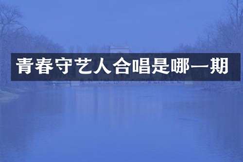 青春守艺人合唱是哪一期