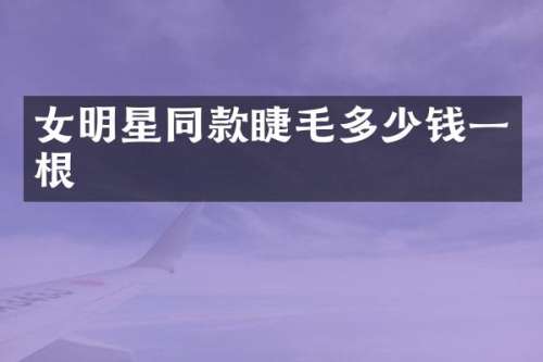 女明星同款睫毛多少钱一根