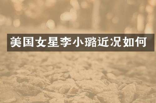 美国女星李小璐近况如何