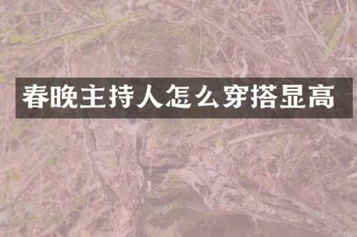 主持人怎么穿搭显高