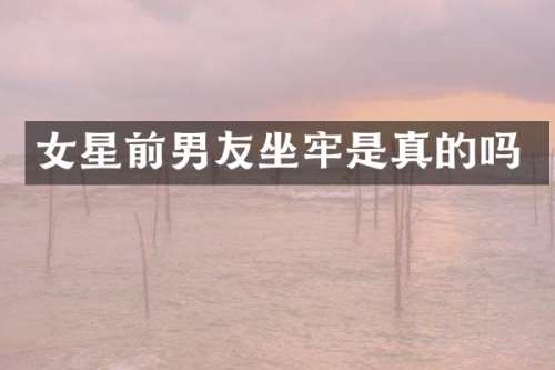 女星前男友坐牢是真的吗