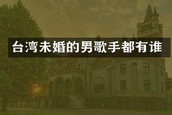 台湾未婚的男歌手都有谁