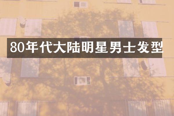 80年代大陆明星男士发型