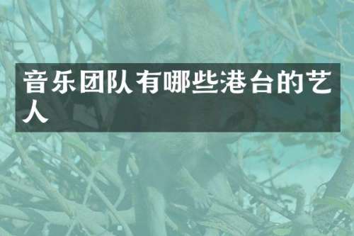 音乐团队有哪些港台的艺人