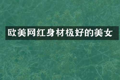 欧美网红身材极好的