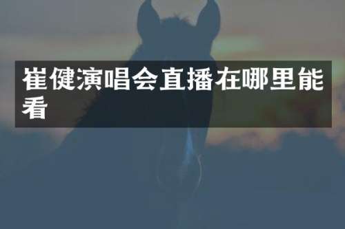 崔健演唱会直播在哪里能看