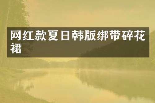 网红款夏日韩版绑带碎花裙