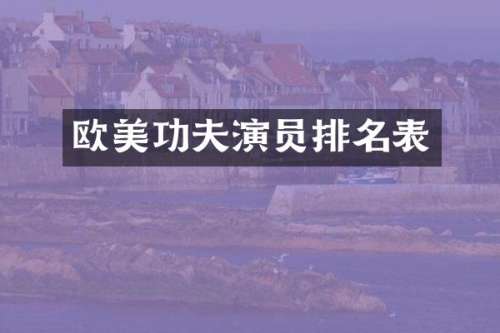 欧美功夫演员排名表