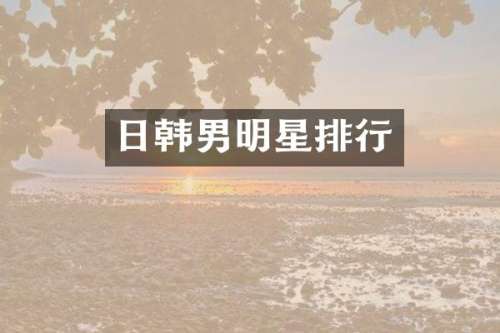 日韩男明星排行