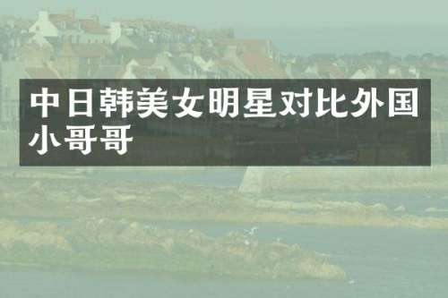 中日韩明星对比外国小哥哥