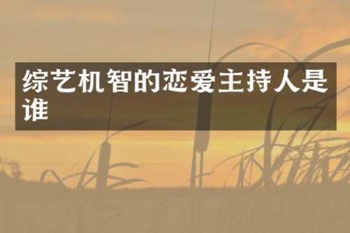 综艺机智的恋爱主持人是谁