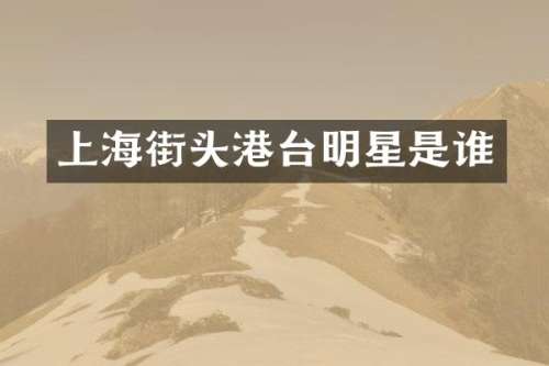 上海街头港台明星是谁