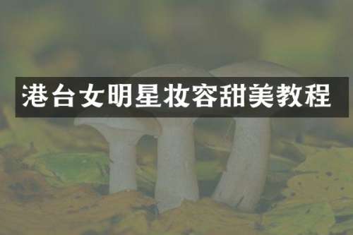 港台女明星妆容甜美教程