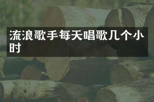 流浪歌手每天唱歌几个小时
