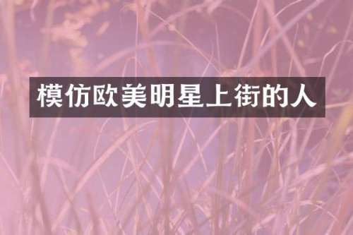 模仿欧美明星上街的人